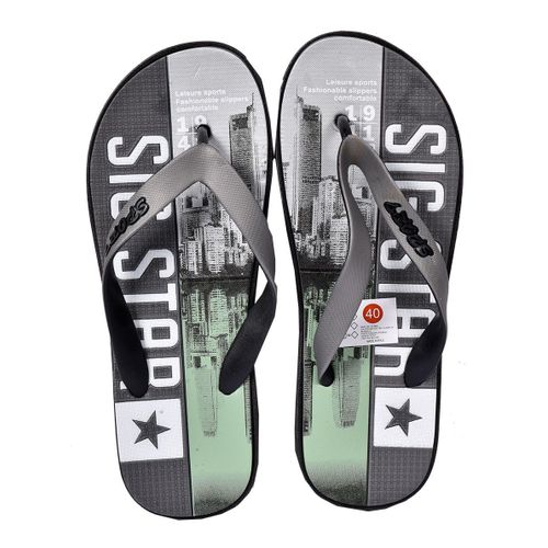 Tong Homme Mode- Chaussure De Plage Piscine - Su5324 Star Gris