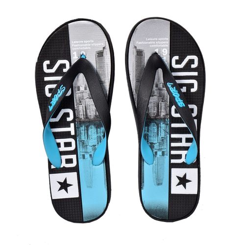 Tong Homme Mode- Chaussure De Plage Piscine - Su5324 Star Noir