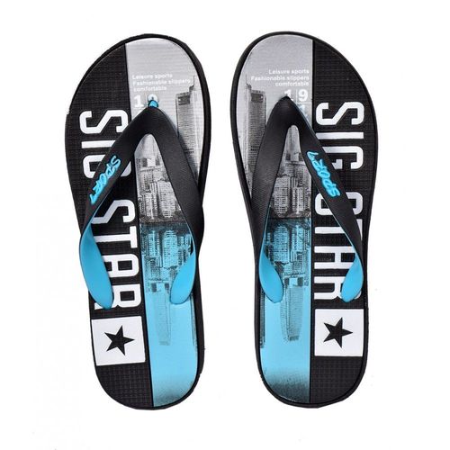 Tong Homme Mode- Chaussure De Plage Piscine - Su5324 Star Noir - 42