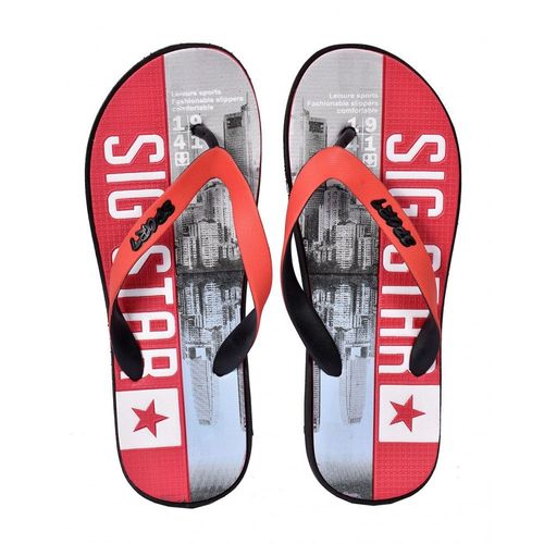 Tong Homme Mode- Chaussure De Plage Piscine - Su5324 Star Rouge - 41