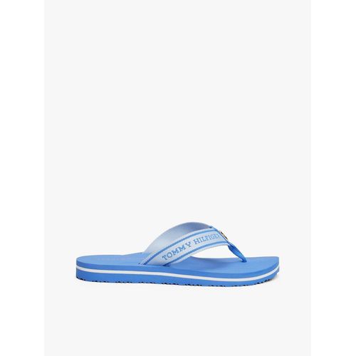 Tongs  Bride En Toile  Logo Ton Sur Ton Hilfiger Webbing Beach Sandal/Blue Spell - 37