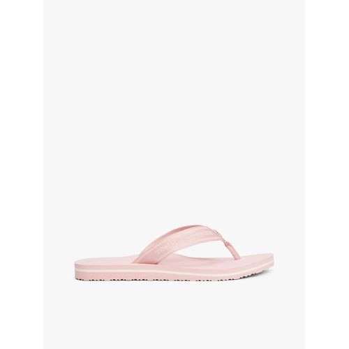 Tongs  Bride En Toile  Logo Ton Sur Ton Hilfiger Webbing Beach Sandal/Foggy Pink - 36
