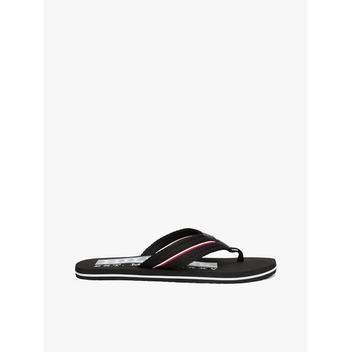 Tongs  Bride En Toile Et Bande Emblmatique Corporate Hilfiger Beach Sandal/Black - 40