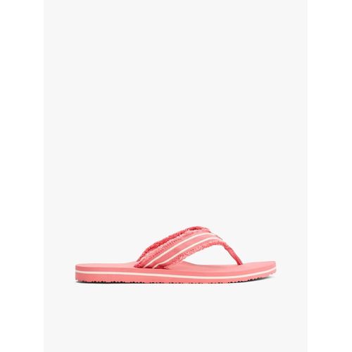 Tongs  Bride En Toile Et Monogramme Th Th Webbing Beach Sandal/Washed Cherry - 37