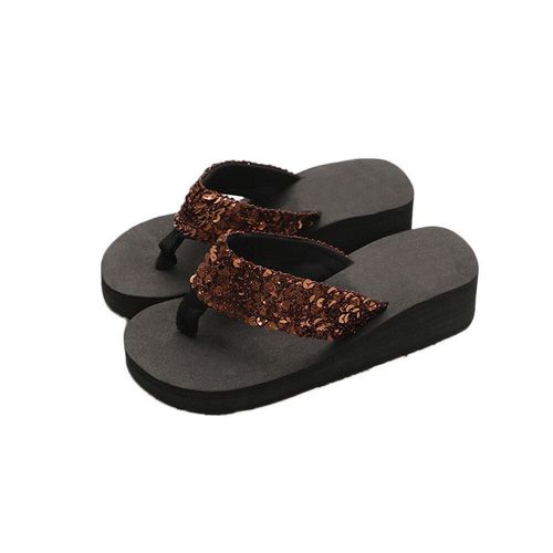 Tongs  Paillettes Eva Pour Femmes, 2021, Pantoufles De Plage Dcontractes, Chaussures  Semelles Compenses, Pantoufles D'extrieur, A50 - 39