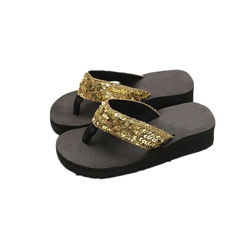 Tongs  Paillettes Eva Pour Femmes, 2021, Pantoufles De Plage Dcontractes, Chaussures  Semelles Compenses, Pantoufles D'extrieur, A50 - 38