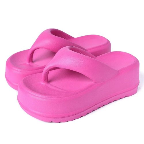 Tongs  Plateforme Split Parker Muffin Pour Femmes,Pantoufles Optiques Oligsole,Dcontract,Haut,Plat,t,7cm,2023