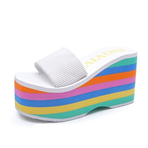 Tongs  Talons Hauts Pour Femmes, Sandales De Plage, Pantoufles  La Mode, Mules, Nouvelle Collection 2021 - 39