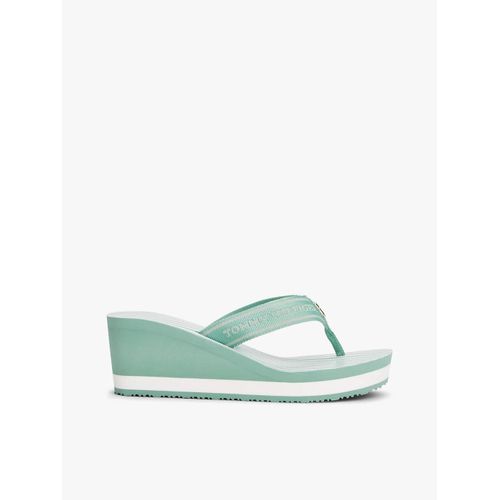 Tongs Compenses  Bride En Toile  Logo Th Stripes Wedge Beach Sandal/Charming Green - 40