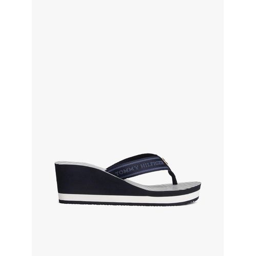 Tongs Compenses  Bride En Toile  Logo Th Stripes Wedge Beach Sandal/Space Blue - 37
