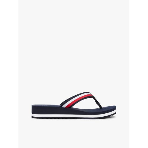 Tongs Compenses  Brides Emblmatiques Th Corp Mid Wedge Beach Sandal/Space Blue - 41