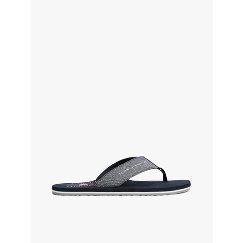 Tongs En Chambray De Lin  Logo Chambray Beach Sandal/Navy Blue - 41