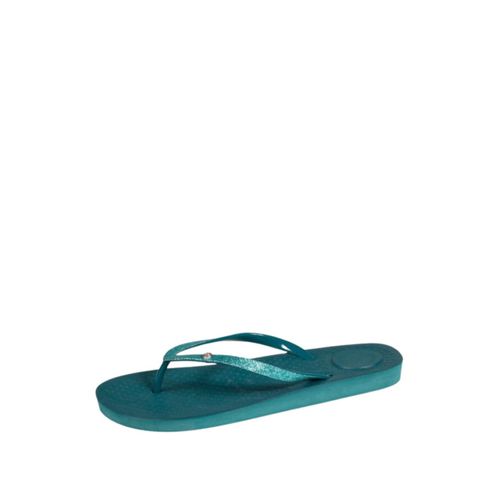Tongs Everywear Femme Isotoner Ref 49619 Vert Canard - 41