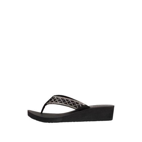 Tongs Femme Talon Paillettes Isotoner Ref 59978 Noir - 36