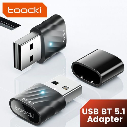 Toocki USB Bluetooth5.1 voiture adaptateur Dongle Audio rcepteur haut-parleur pour PC haut-parleur sans fil souris - Type Black #C