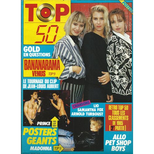 Top 50 01/09/1986 Bananarama, Madonna, Gold, J-L Aubert, Lio, Samantha Fox, Arnold Turboust, Niagara, Lio, Prince, Al Corley, Wham, Scorpions,L'affaire Louis Trio,Tina Turner,Pet Shop Boys,J-L. Aubert