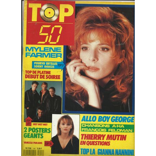 Top 50 07/11/1988 Mylne Farmer, Bachelet, Peter & Sloane, Sardou, Glenn Medeiros, Jean-Michel Jarre, Thierry Mutin, Yazz, Florent Pagny, Talk Talk, Sheila, Raft,Ah-A,Dbut De Soire,Renaud,Boy George