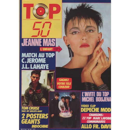 Top 50 / 08-12-1986 N40 :  Jeanne Mas (3p) Sparks (1/2p) C Jrme / Jean Luc Lahaye (2p) The Smiths (1/4p) Grace Jones (1/3p) Dorothe (1/4p) The Communards (1p) Depeche Mode (2p) Marc Lavoine (1p)