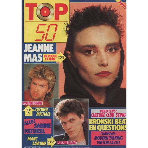 Top 50 / 09-06-1986 N14 : Jeanne Mas (2p) Modern Talking (1p) Taxi Girl (1/2p) Bonnie Tyler (1/2p) Sting (1p) Lio (1/2p) Bronski Beat (2p) 