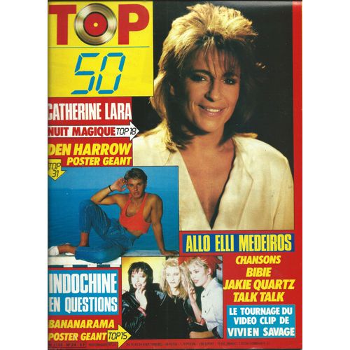 Top 50 18/08/1986 Catherine Lara, Bibie, Goldman, Madonna, Modern Talking, Sandra, Indochine, Lahaye,Cock Robin, Eros Ramazzotti, Jakie Quartz, Bananarama, Den Harrow, Gold,Vivien Savage,Elli Medeiros