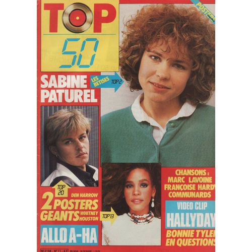 Top 50 / 20-05-1986 N11 : A-Ha (2p) Sabine Paturel (2p) Marc Lavoine (1/4p) Franoise Hardy (1p) Bonnie Tyler (2p) Marc Lavoine (1p) Johnny Hallyday (2p) Whitney Houston (Poster)