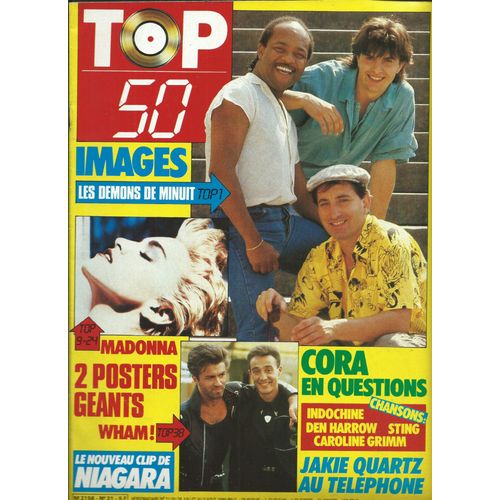 Top 50 21/07/1986 Images, Madonna, Wham, Niagara, Indochine, Sting, Carolinne Grimm, Jakie Quartz, Cora, Alain Chamfort, Robert Farel, F-R David, Pet Shop Boys, Emmanuelle Mottaz, Sheila O'connor,Lara