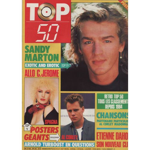 Top 50 / 25-08-1986 N25 : Etienne Daho ( 3p) - Sandy Marton (2p) - Madonna (1p) - Arnold Turboust (2p) - Janet Jackson (1/2p) - The Smiths (1/2p) C Jerome (2p)