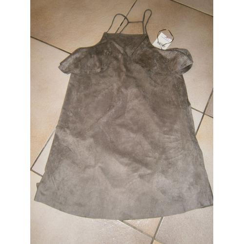 Top A Fines Bretelles Coloris Taupe Taille S Marque Zara Neuf