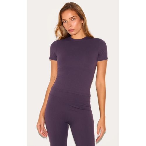 Top De Sport Long En Sculpt Prune Fonc  Manches Courtes, Prune Fonc