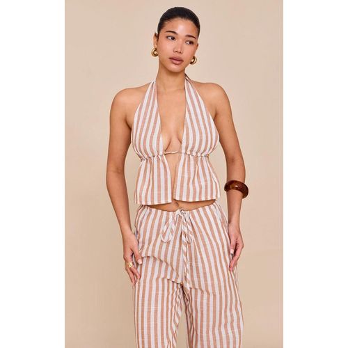 Top En Coton Gris Pierre Ray  Dcollet Et Dos Nu Ouvert, Gris Pierre