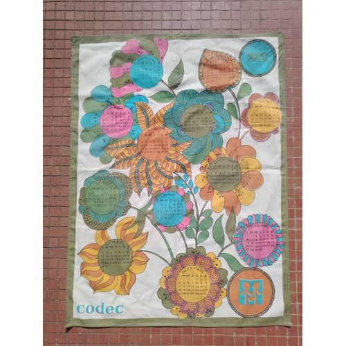 Torchon Calendrier Codec 1972