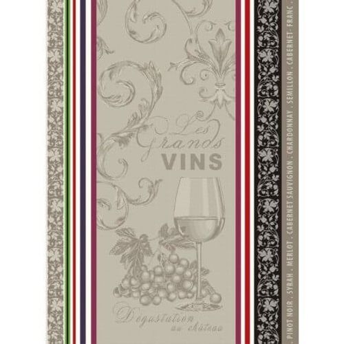 Torchon Coton Jacquard Vignobles 50x70 Vignobles