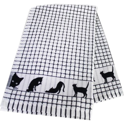Torchon En Coton, Noir Minuit, Taille Unique[Gra12925]