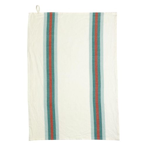 Torchon Recycl Lav Yuna Vert D'eau/Naturel 50 X 70 Cm Winkler
