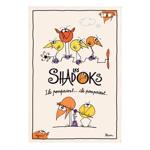 Torchon Shadoks Ils Pompaient Ecru 48 X 72 Cm Winkler