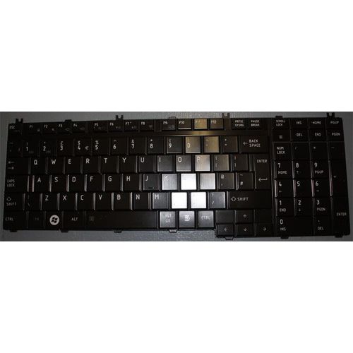 Toshiba Qosmio X300-15t Glossy Black Uk Clavier Pour Ordinateur Portable (Pc) De Remplacement (Key120)
