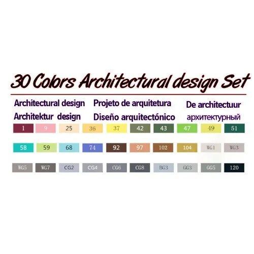 Touchnew-Ensemble De Marqueurs D'art De Tte De Touristes,Stylo  Croquis Bas Sur Dc,Dessin D'artiste,Conception De Manga,Fournisseur D'art,30,40,60,80 Documents - Type 30 Architecture Set