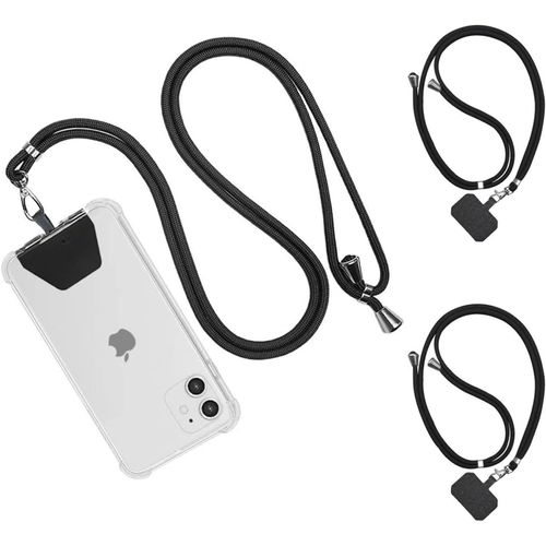Tour de Cou Telephone 3 Pices,Universelle Cordon Telephone Portable Collier de Longe Compatibles avec Plupart des Smartphones pour Cou et Poignet Laniere,avec Porte-cls et Patch
