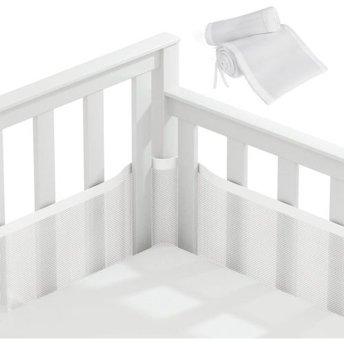 Tour De Lit Pour Cabine De Bb, Tour De Lit, Doublure En Maille 3d, Sans Danger Pour La Circulation De L'air Du Berceau, Adapt  Tous Les Types De Berceaux (Blanc)
