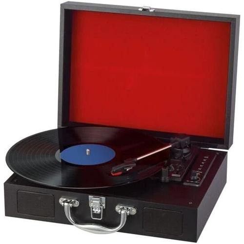 Platine Vinyle Bluetooth Poss Vinyl2020 Noir Et Rouge
