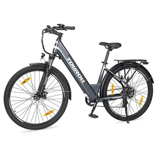 Touroll J1 St 27,5 Pouces Vlo De Trekking Avec Moteur 250 W, Batterie 36 V 15,6 Ah, Autonomie Maximale De 100 Km, cran Lcd 1,8
