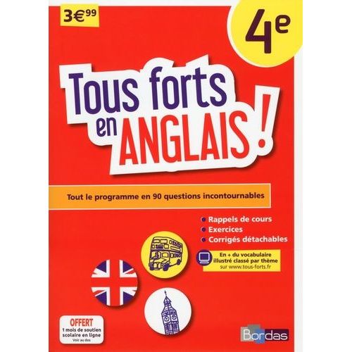 Tous Forts En Anglais ! 4e   de Azoulay Catherine  Format Broch 