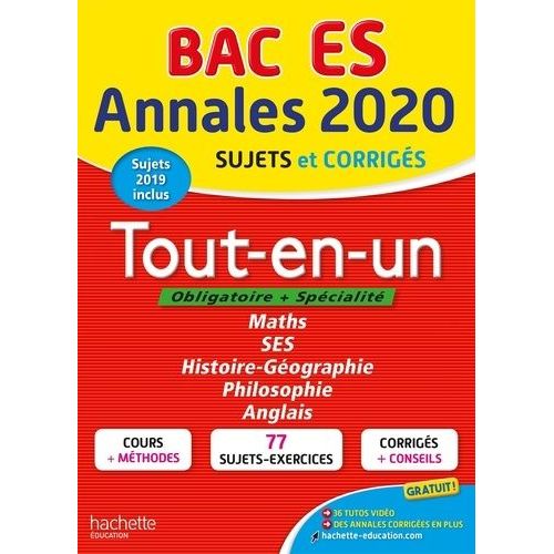 Tout-En-Un Tle Es - Sujets Et Corrigs   de Haure Jean-Pierre  Format Beau livre 