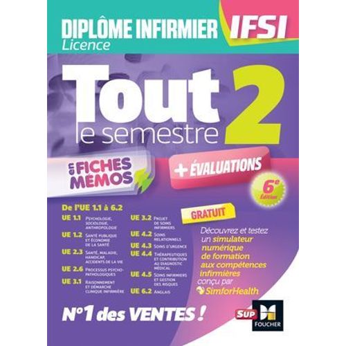 Tout Le Semestre 2 En Fiches Mmos - Dei Ifsi - 6e dition - Rvision Et Entranement  