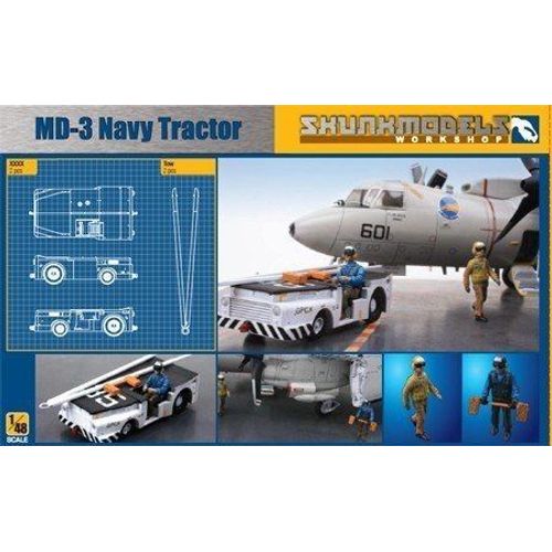 Tracteur De La Navy De Md-3 Type Court Avec 3 Figurines