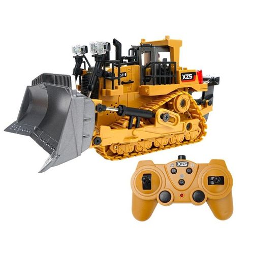 Tracteur Tlcommand En Alliage, 9ch, 3.7v, 800mah, Simulation Rc, Bulldozer, Jouet