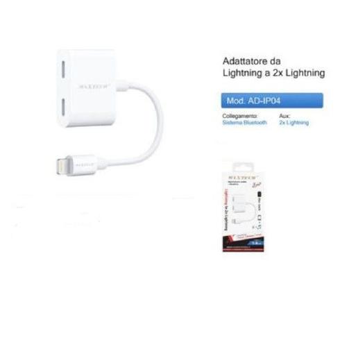 Trade Shop - Double Adaptateur Lightning Chargeur Audio Ipod Ipad Iphone Ad-ip04