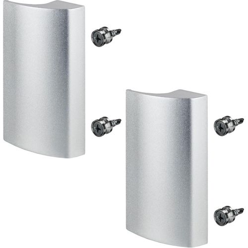 Trahoo-2 X PoignE De Porte De Balcon Seja Ii Aluminium Gris Argent Anodis 85 X 40 X 20 Mm PoignE De Porte De Terrasse