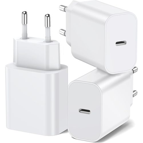 Trahoo-3 Lot De 20w Chargeur Usb C Spcialement Conu Pour L'alimentation I-Phone Bloc Usb C Avec I-Phone 16/15/14/13/12 Plus Pro Max Mini, Airpods Ipad, Samsung Galaxy S24/23/22 Chargeur I-Phone