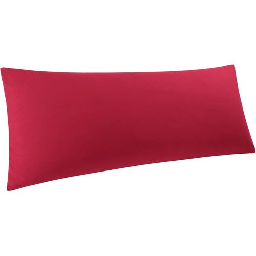 Trahoo-Piccocasa Housse De Coussin 100 % Microfibre Avec Fermeture clair 50 X 160 Cm - Longue Taie D'oreiller - Rouge Bordeaux